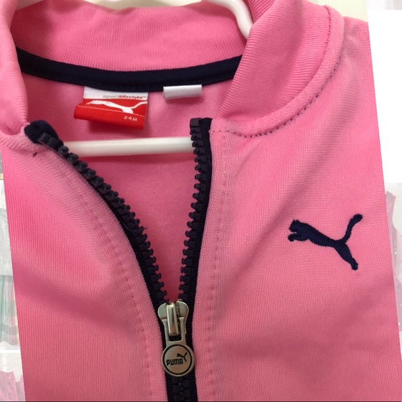 PUMA baby girls pink zip up jacket 24mths - Picture 2 of 2